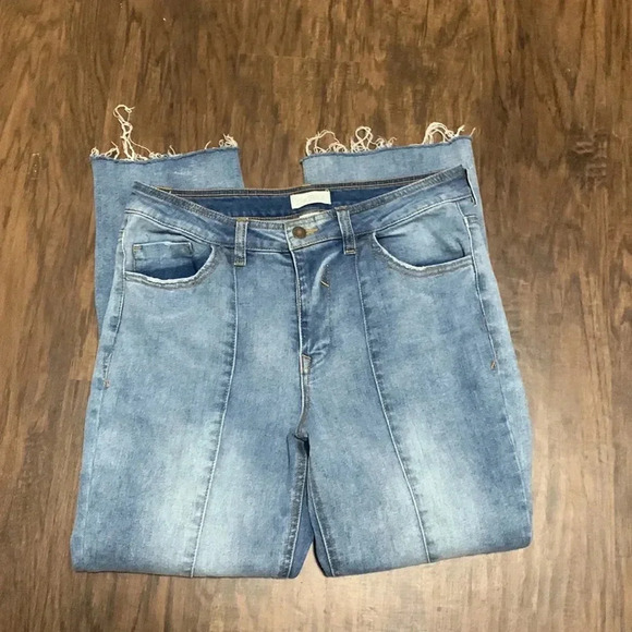 Sky and sparrow raw hem cropped jeans - Picture 2 of 12